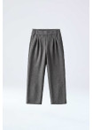 Pantalón charcoal con pliegues para niña