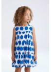 Vestido para Niña con Estampado de Círculos Azules