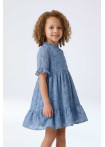 Vestido manga 3/4 celeste para niña